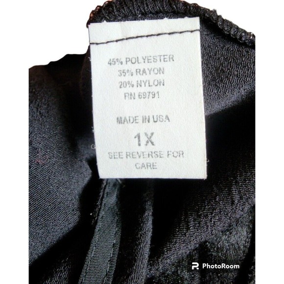 Embroidered Lace Velvet Burn Out Open Fron Kimono Style Top Size 1X NWT - Picture 9 of 10